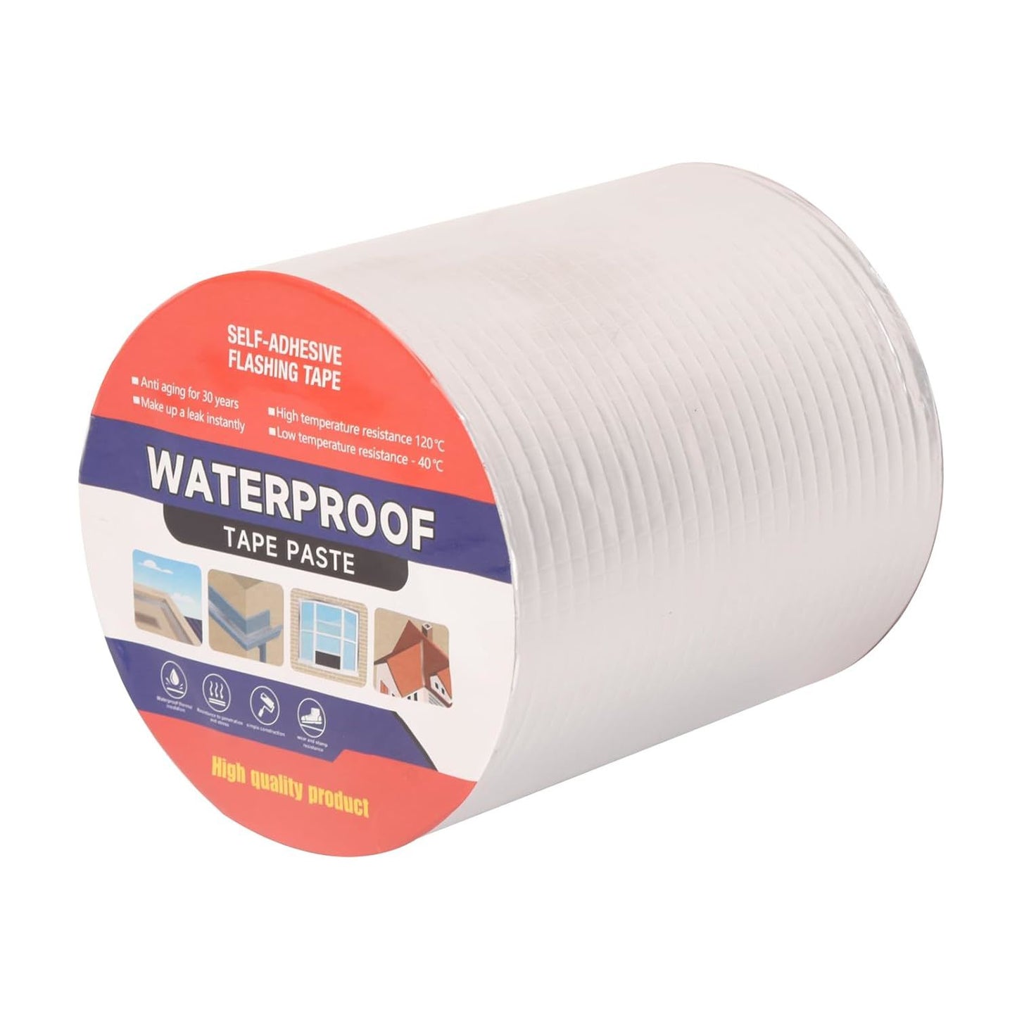 Waterproof Aluminum Butyl Tape – Heavy-Duty Adhesive for Leaks, RV Repairs, Glass Patching, Air Mattress Fixes, Window Caulking, Boat Sealing, and Roof Patching