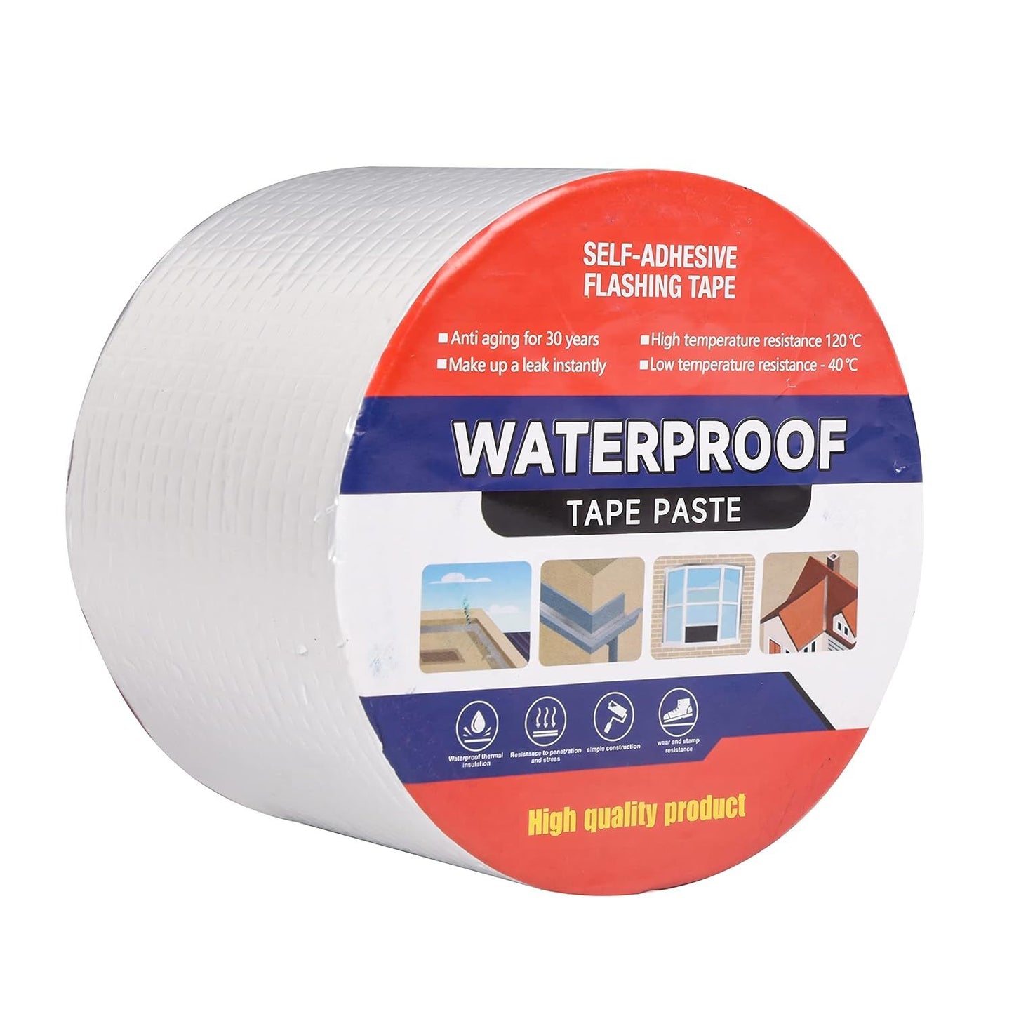 Waterproof Aluminum Butyl Tape – Heavy-Duty Adhesive for Leaks, RV Repairs, Glass Patching, Air Mattress Fixes, Window Caulking, Boat Sealing, and Roof Patching