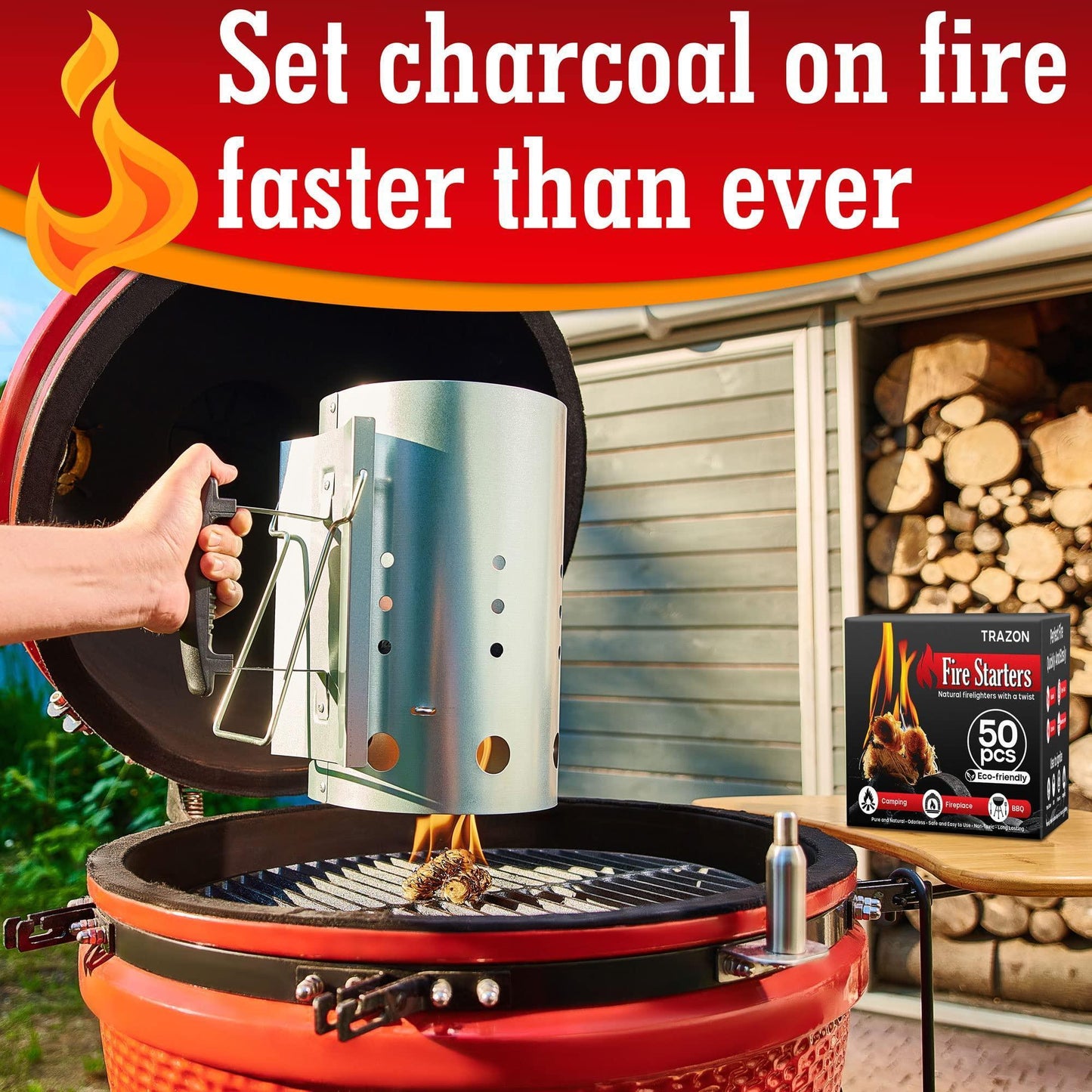 Fire Starters – Reliable Ignition for Indoor Fireplaces, Campfires, Wood Stoves, Grills, Charcoal Chimneys, Fire Pits, and BBQ Accessories